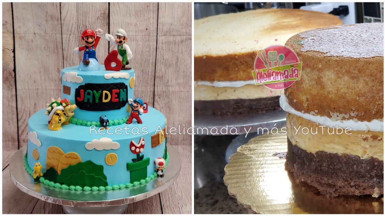Decoracion de pastel Mario Bros para 50 personas, 6