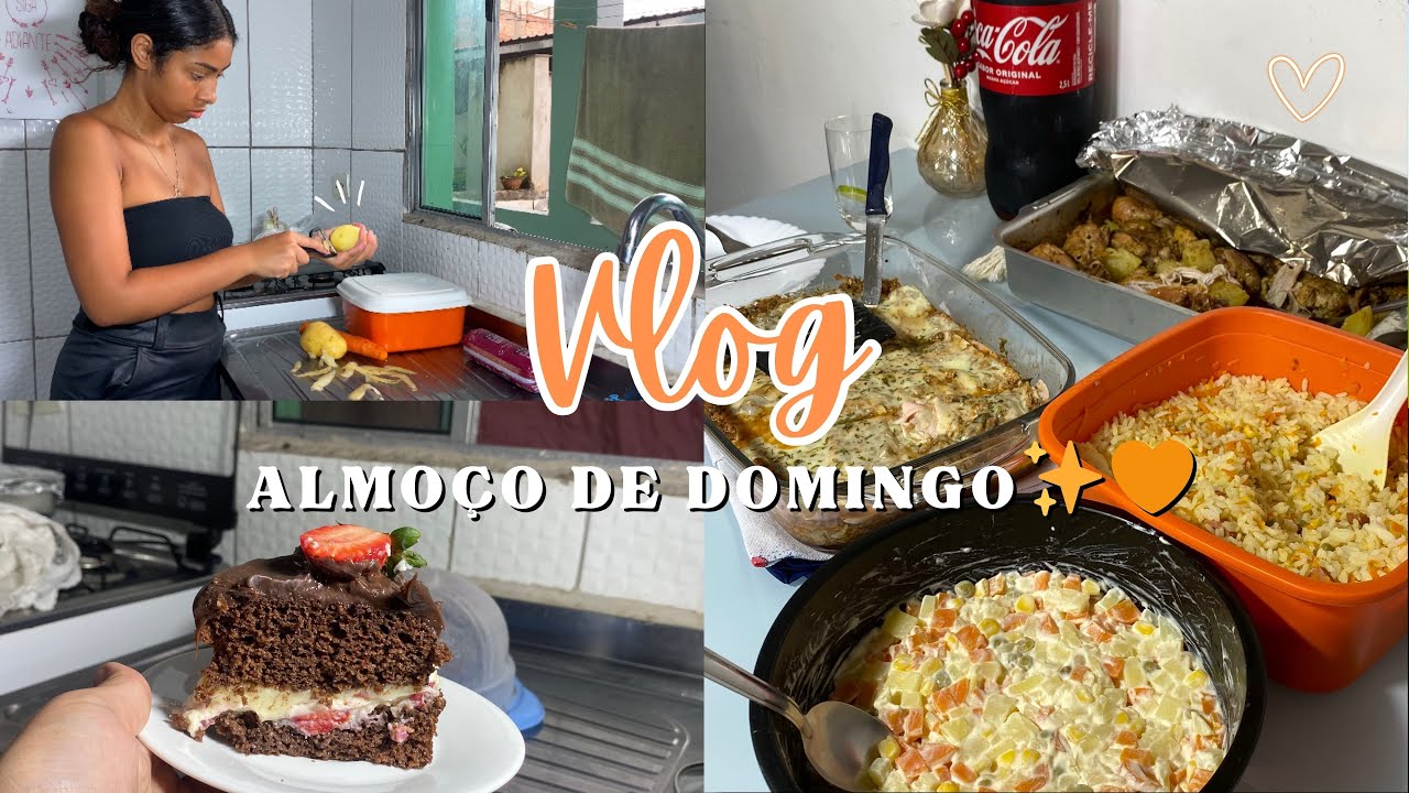 VLOG PREPARANDO O ALMOÇO DE DOMINGO + sobremesa 😋🧡