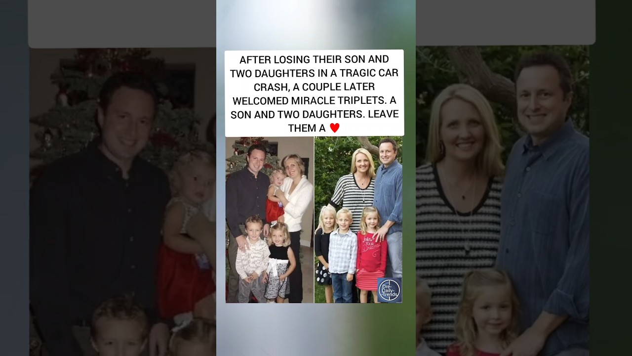 Parents Lost Their 3 Kids in a Horrific Car Crash.. Then God Sent Them Miracle Triplets ❤️ #shorts