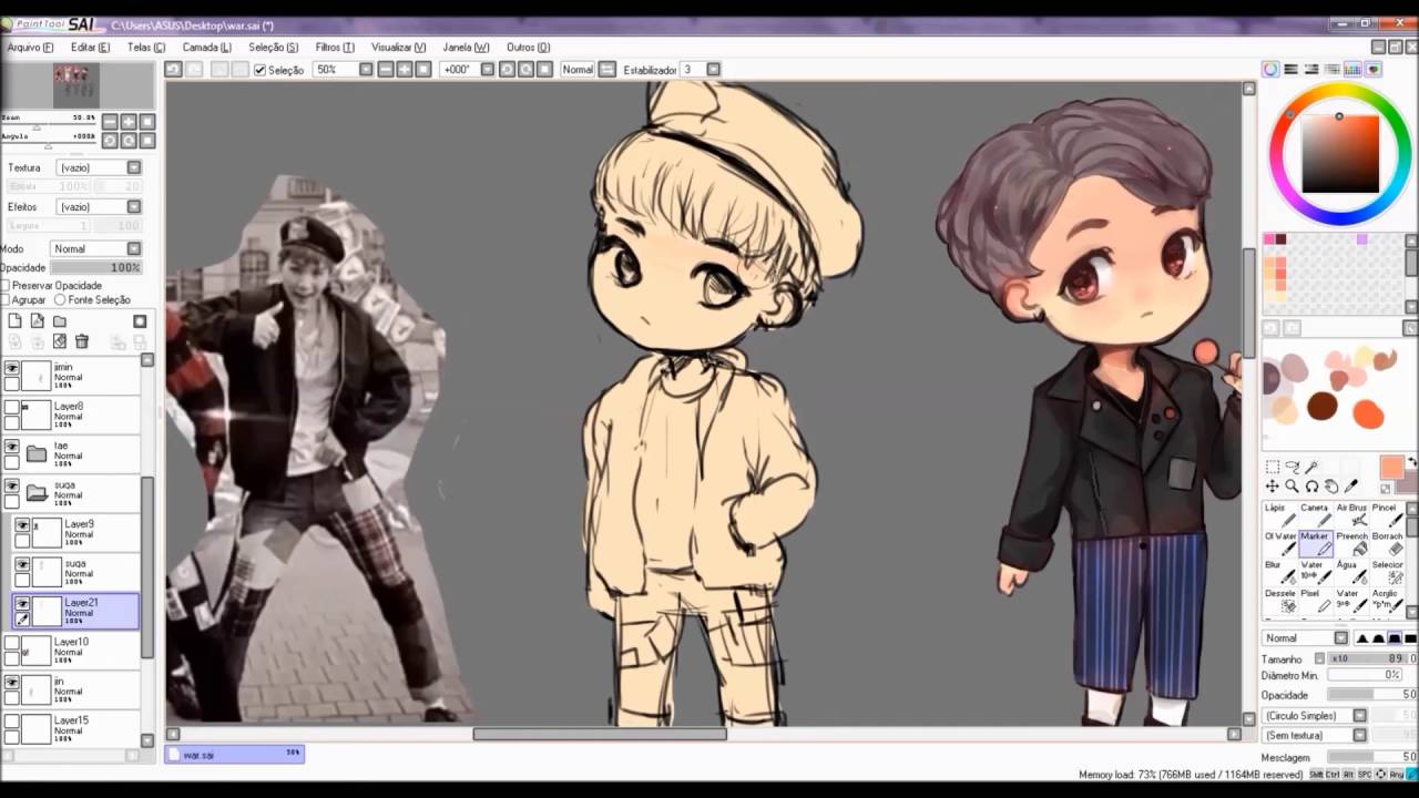 [SPEEDPAINT] BTS Chibi - War of Hormone