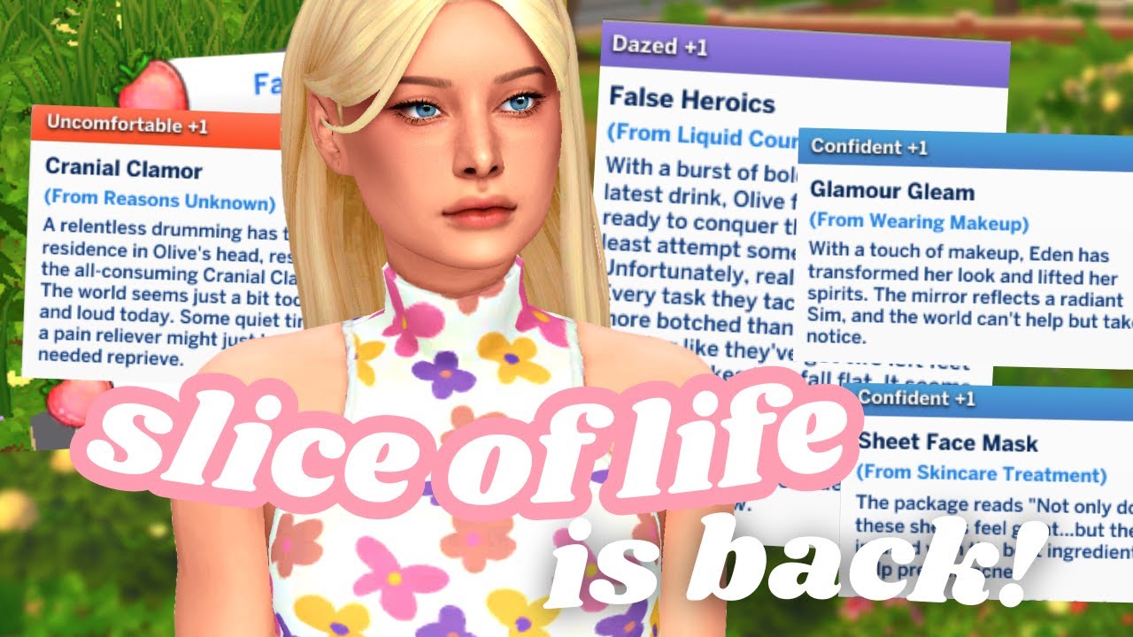 the slice of life mod and its new features✨ (new health & beauty interactions) | sims 4 mod review