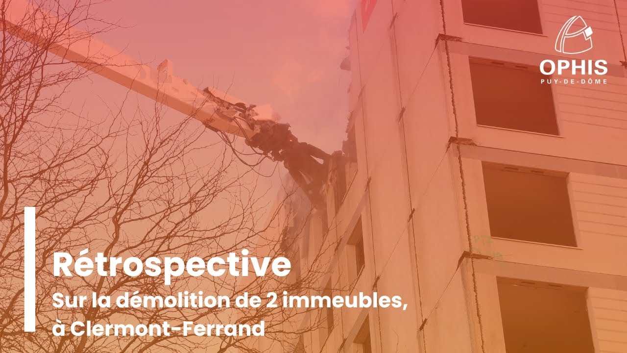 Rétrospective sur la démolition de 2 immeubles, à Clermont-Ferrand