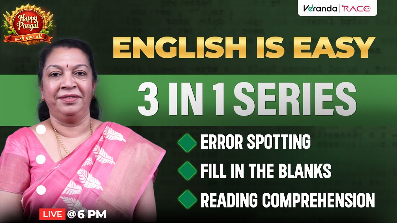 3 IN 1 SERIES FOR THE UPCOMING SSC EXAM | ENGLISH IS EASY | BY PRIYA KRISHNAN MAM