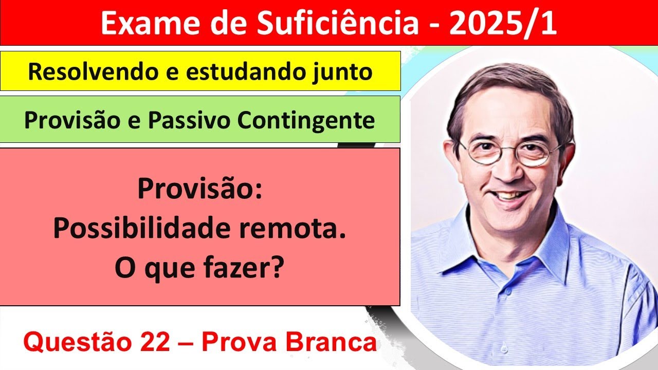 B22 . Provisão e Passivo Contingente: Possibilidade remota. O que fazer?