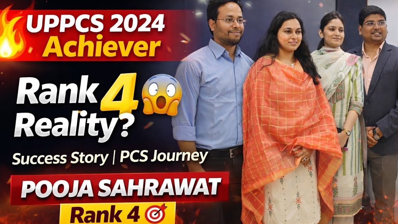 UPPCS 2024 Topper Rank 04 Pooja Sahrawat (DSWFO) | Topper's Talk #uppsc #viralvideo #viral #sdm 