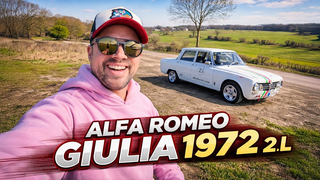 Ich fahre eine Alfa Romeo Giulia von 1972 – unglaubliches Fahrerlebnis