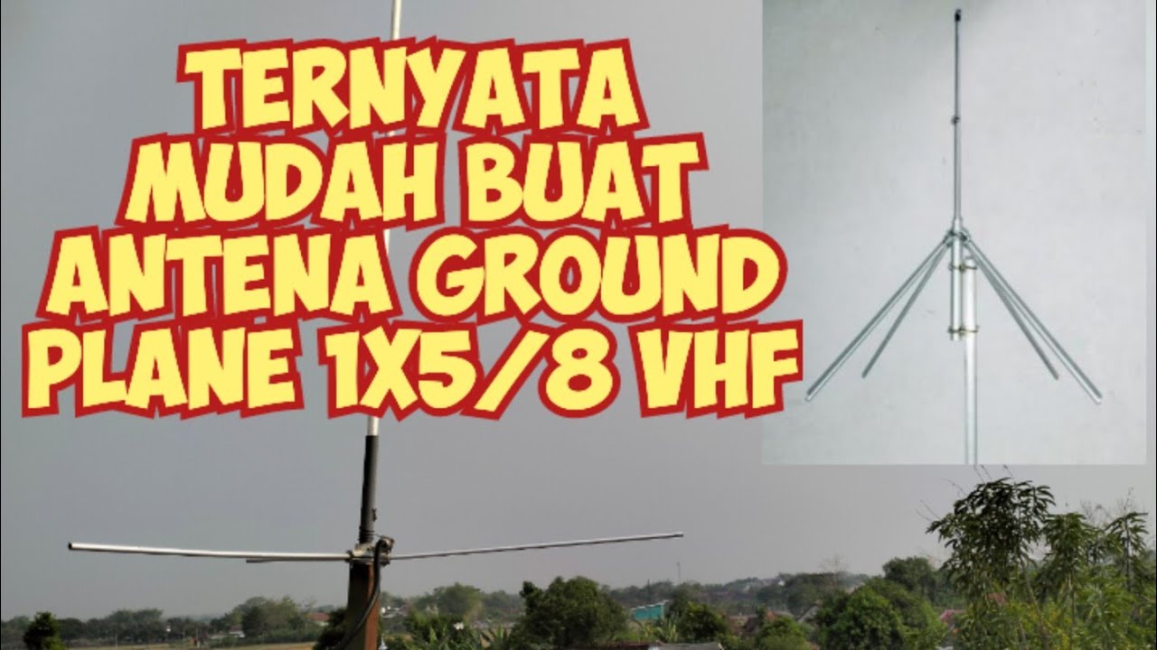 ANTENA GROUND PLANE  VHF 1x5/8