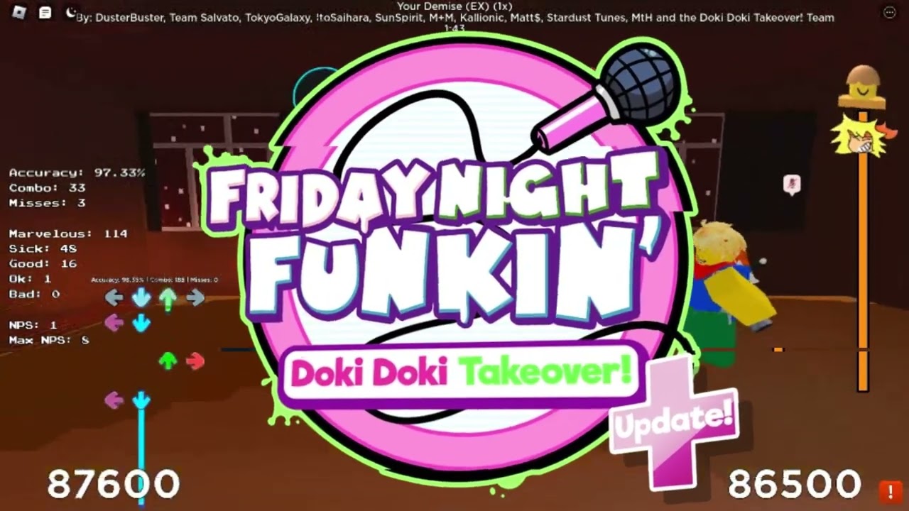Friday Night Funkin Doki Doki Takeover - Your Demise (Usedcows Remix)