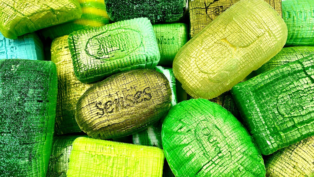 Small soap CUBES 💚 ASMR Soap Cutting 💚 Relaxing Sounds (no talking) ! Corte de jabón 💚