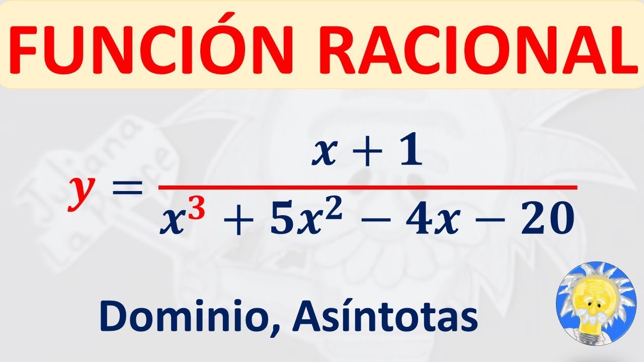 📈 FUNCI&Oacute;N RACIONAL C&uacute;bica | Dominio, As&iacute;ntotas |Juliana la Profe