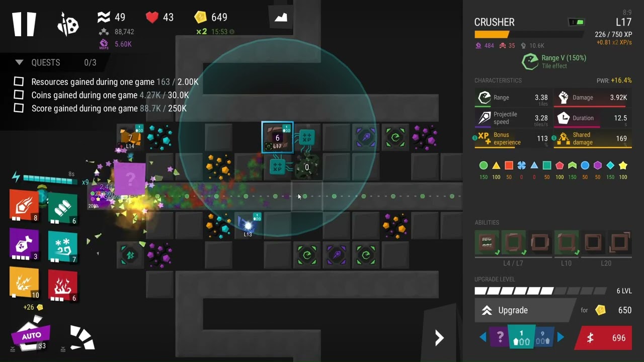 Infinitode 2 6.4 3 stars (No Abilities)