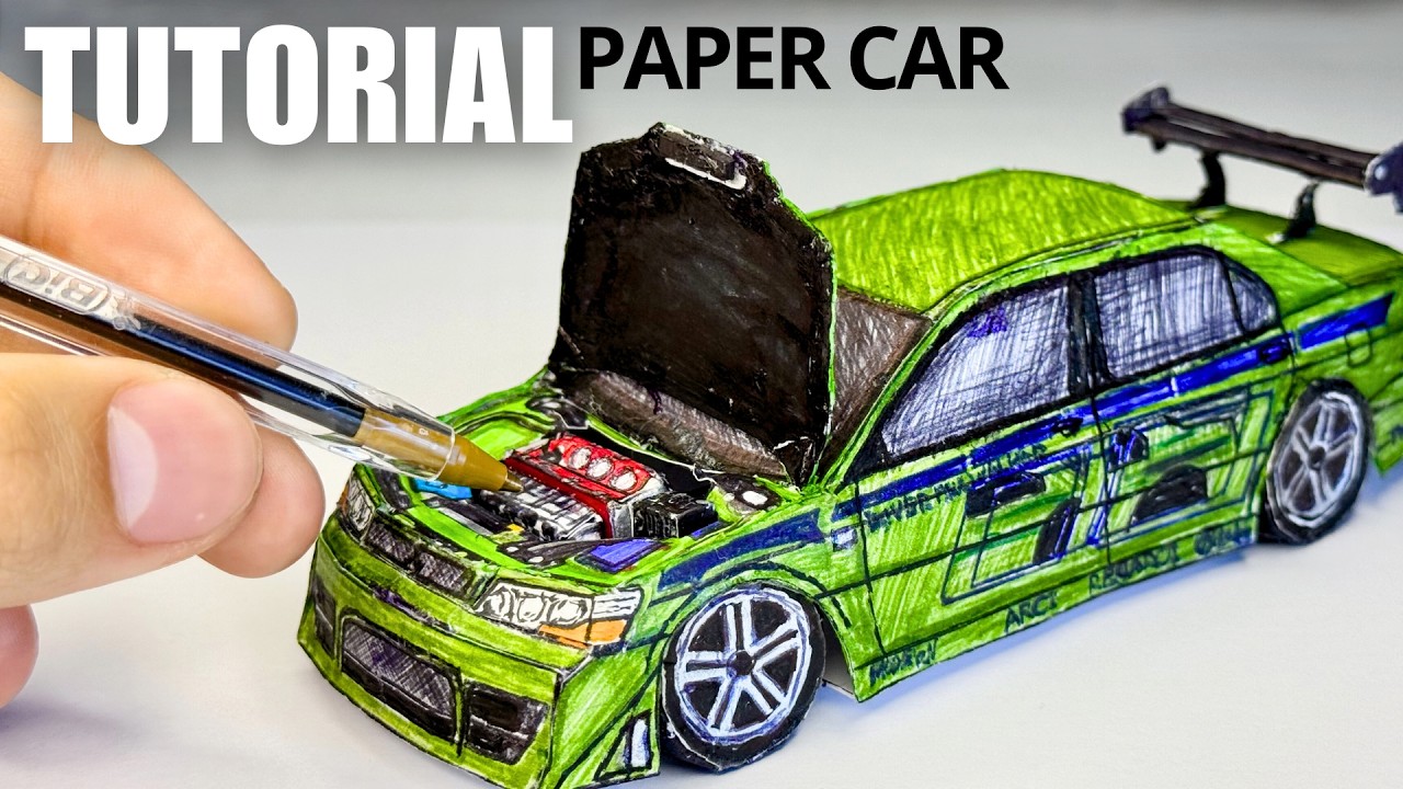 Как сделать бумажную модель Mitsubishi Lancer EVO | Форсаж