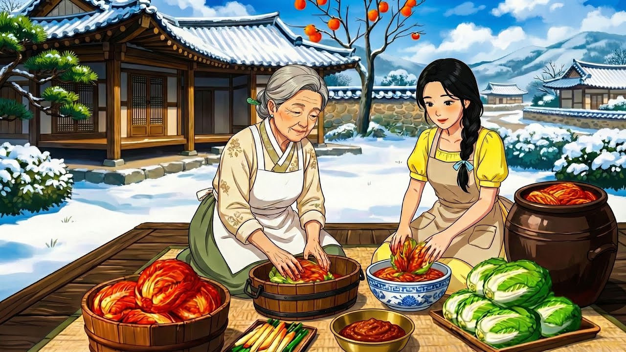 Winter Arrives, Let’s Make Kimchi Together — Warmth of Love in the Cold Season | Ghibli Animation