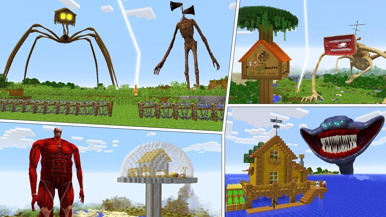 COMPILATION OF BEST SHIN GIANT MONSTERS in Minecraft Part 3 - Gameplay