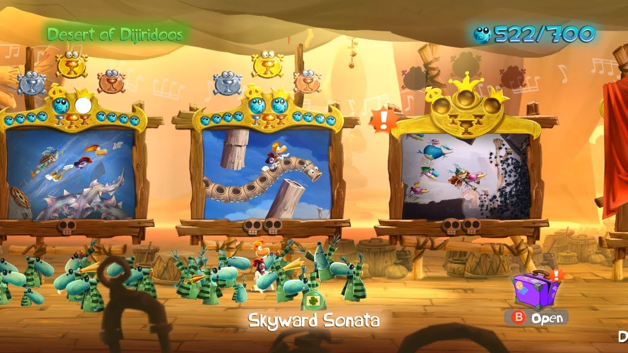 Walkthrough: Rayman Legends 100% - Skyward Sonata