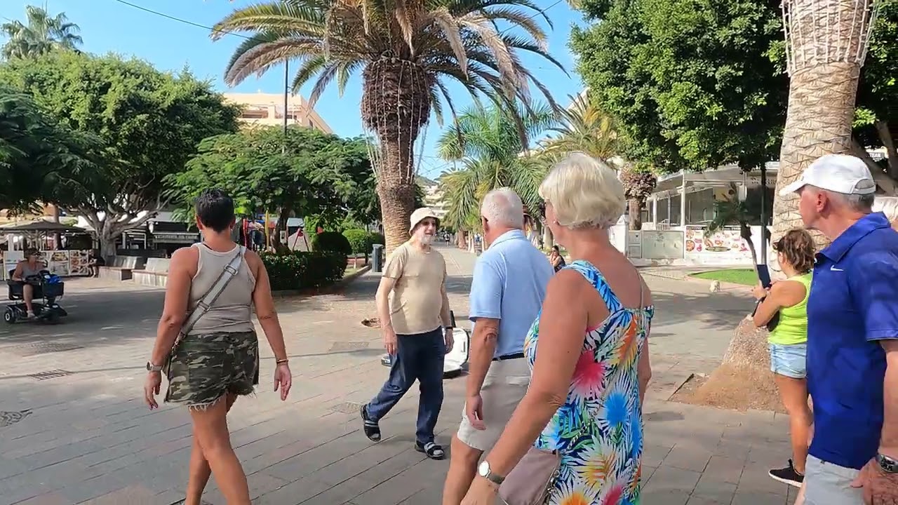 Walking Francis Los Cristianos with Big Jet Plane