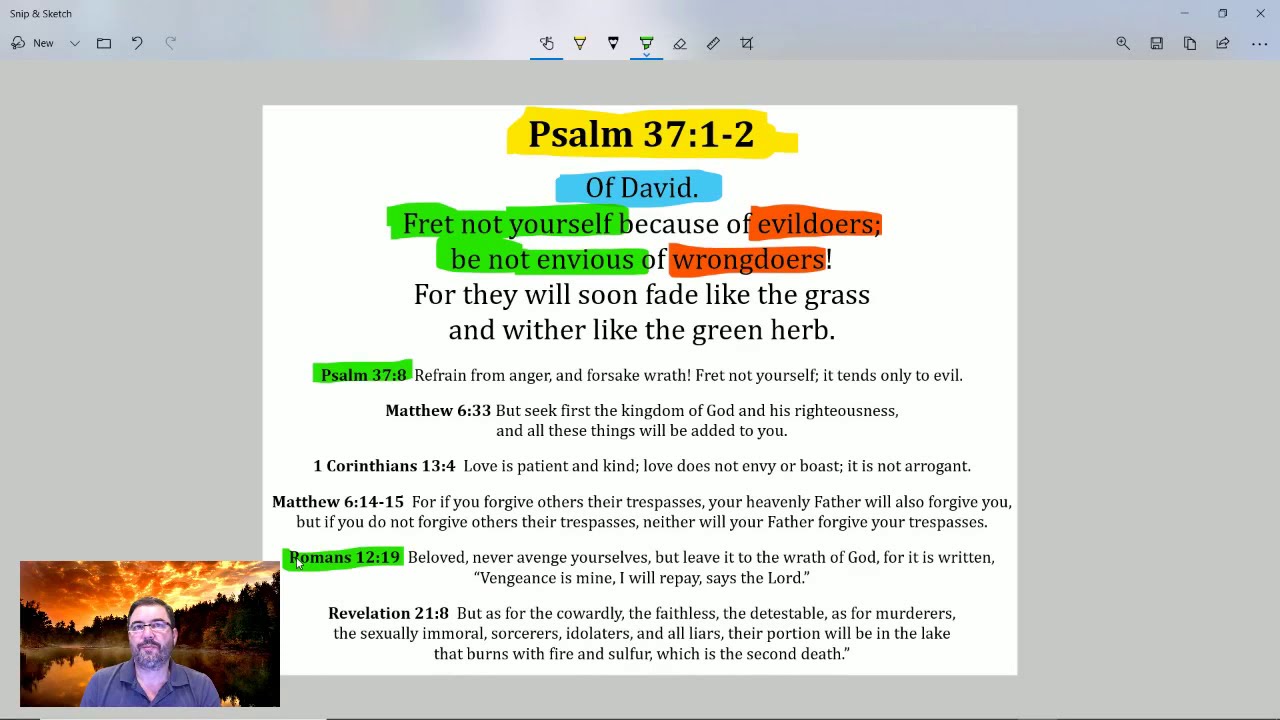 Online Bible Study - Psalm 37:1-5
