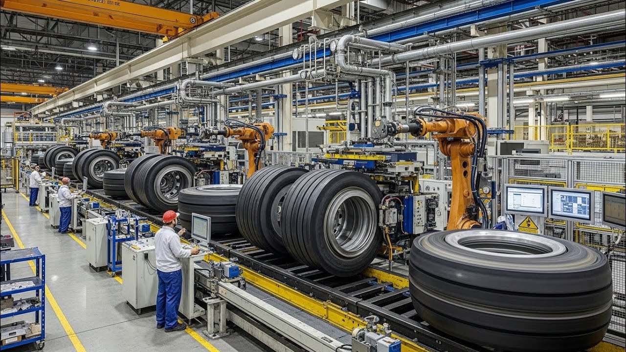 Inside the Airplane Tire Factory – Full Process How Million-Dollar Tires Are Made