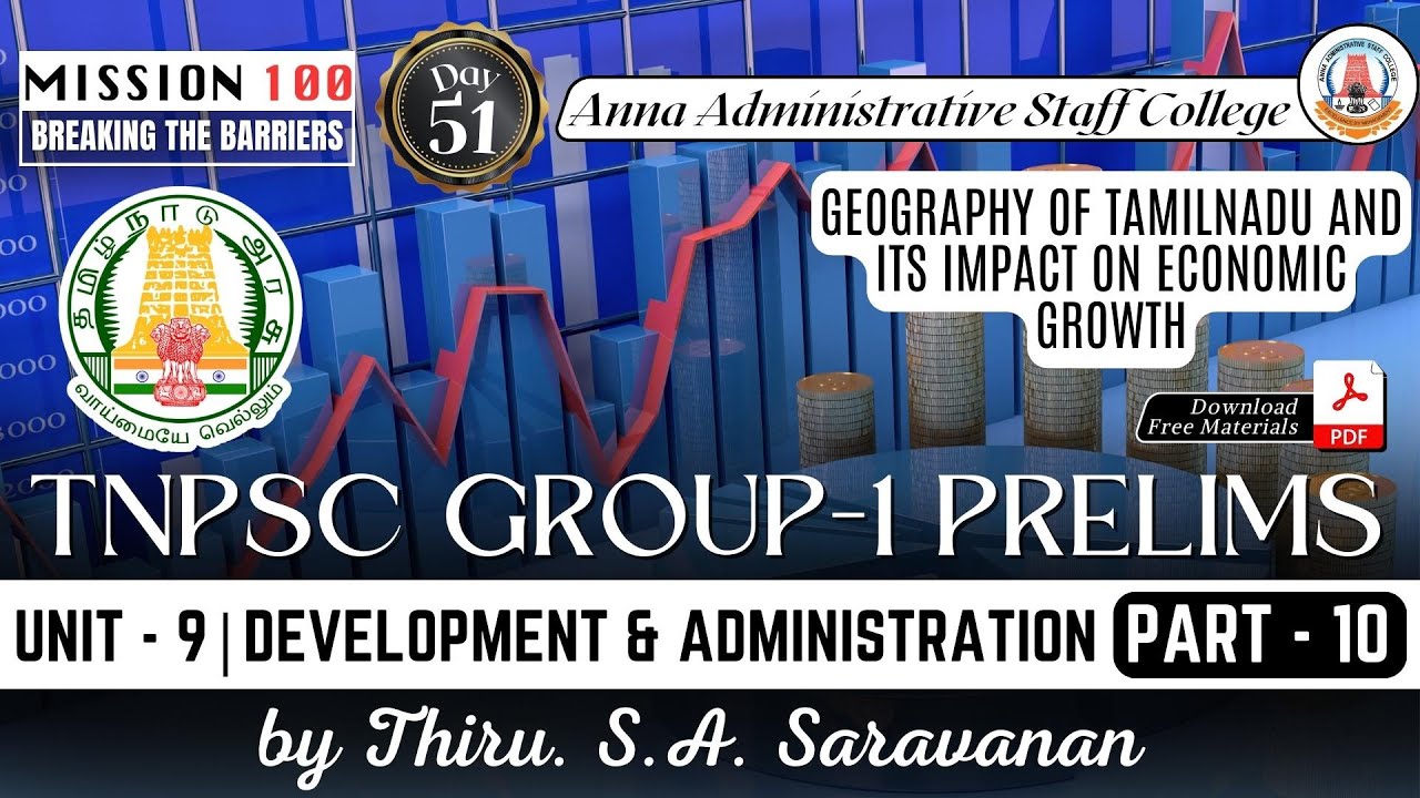 MISSION 100 | Unit 9 | Geography of Tamilnadu and its impact on Economic Growth | Mr.S.A.Saravanan