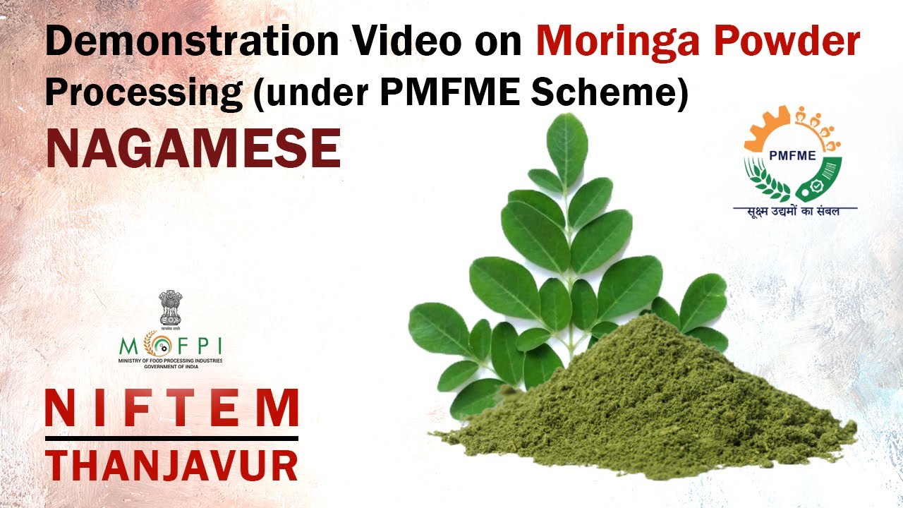 Demonstration Video on Moringa Powder Processing (under PMFME Scheme) - NAGAMESE