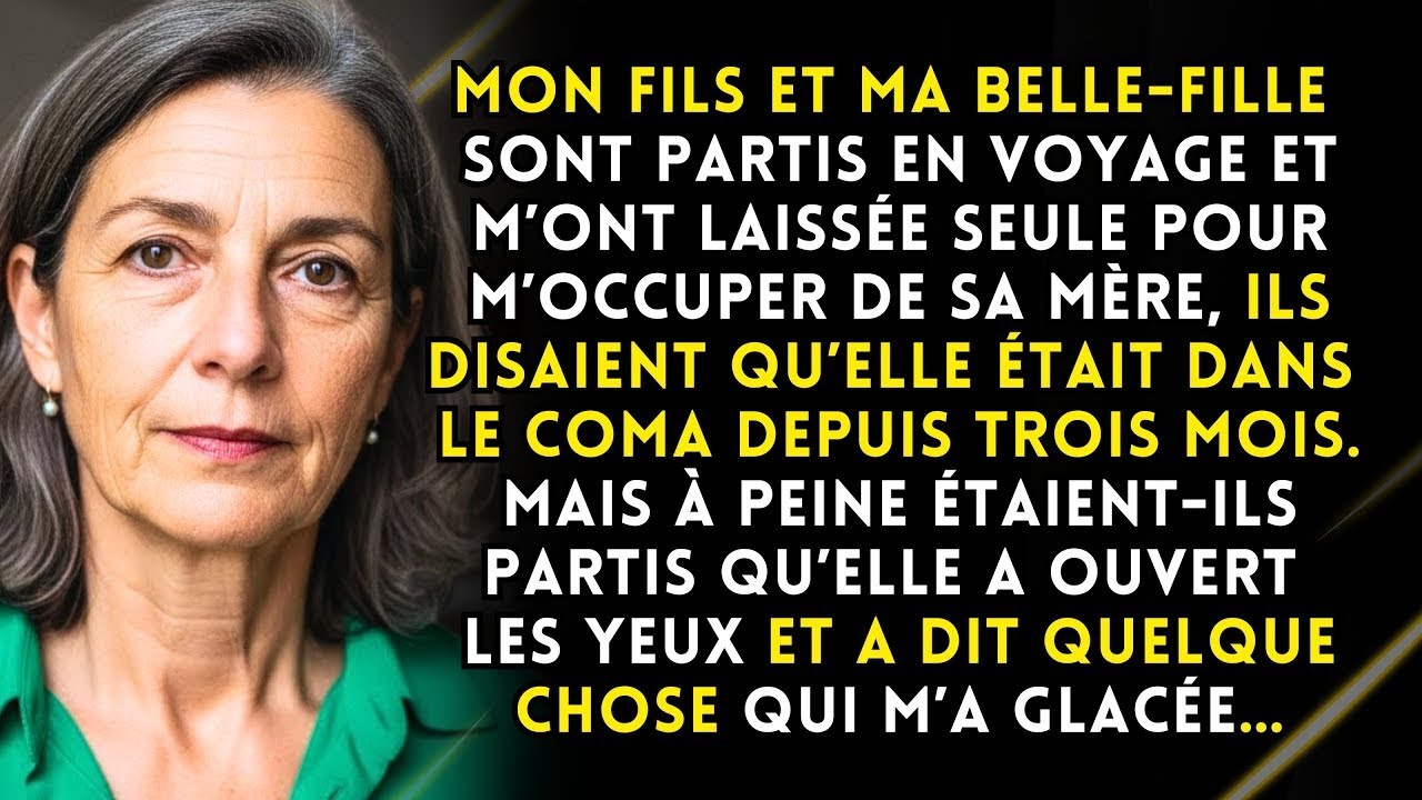 On disait qu’elle était en coma… mais quand on m’a laissée seule elle a ouvert les yeux et murmuré…