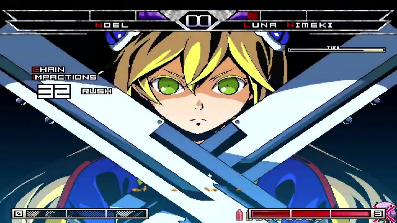 KOF MUGEN noel vermillion vs Luna Himeki