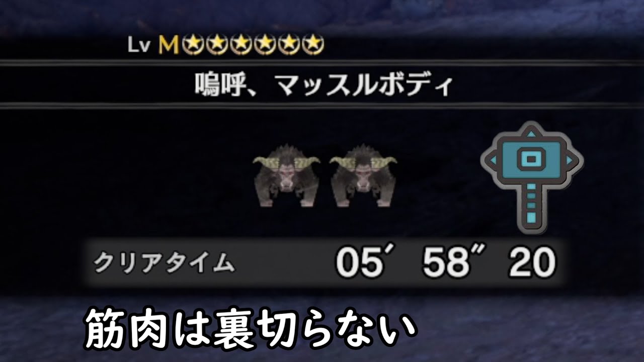【MHW:IB】嗚呼、マッスルボディ ラージャン2頭 討伐 ハンマー
