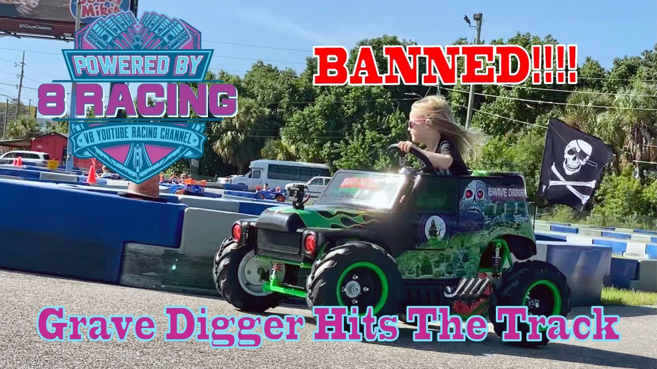 Детский электромобиль Grave Digger Power Wheels выехал на трассу и получил пожизненный запрет!!!