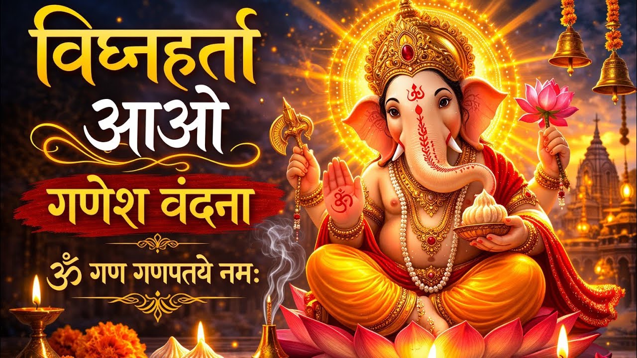 विघ्नहर्ता आओ | गणेश वंदना | ॐ गण गणपतये नमः | Powerful Ganesh Bhajan 2026 | #bhajan #bhakti 