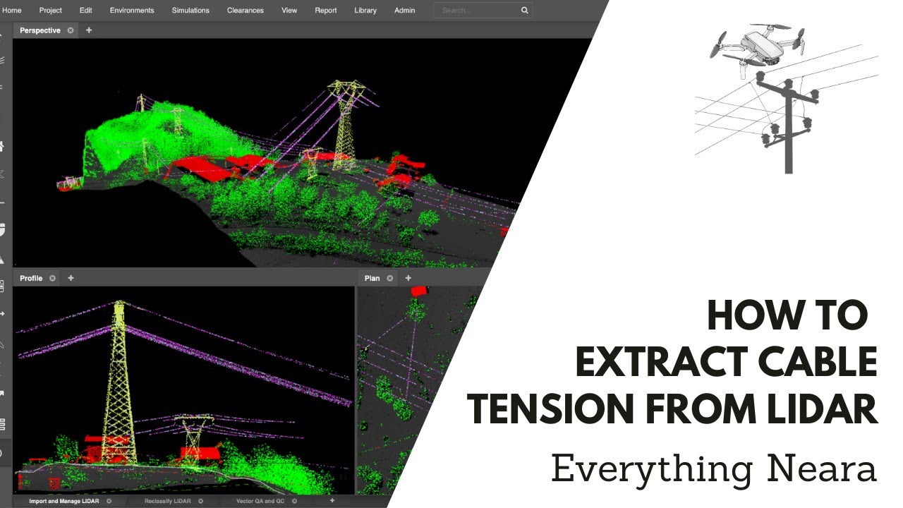 Extracting cable tension from LIDAR and scan temperature using Neara