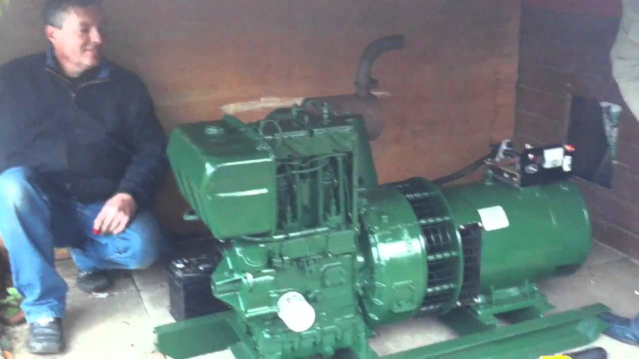 Starting my Lister Petter TS2 generator set for the first time