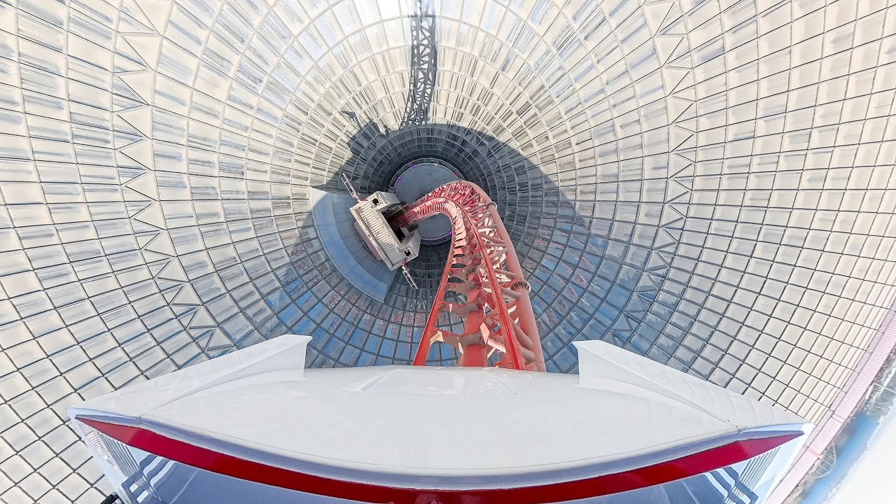 Запуск через КРЫШУ! Turbo Track Coaster от лица Ferrari World Abu Dhabi