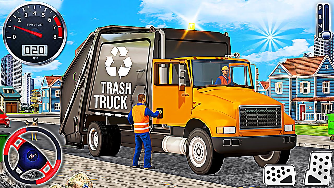 Garbage Truck Driving Games 3D - City Clean Truck Simulator 2025 | Android Gameplay