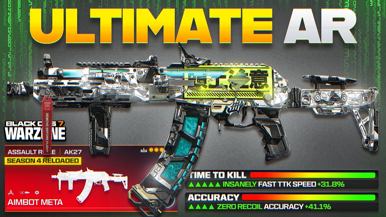 new ULTIMATE CHEATER AR META LOADOUT for Warzone BO7! (Best AK27 Assault Rifle Class)
