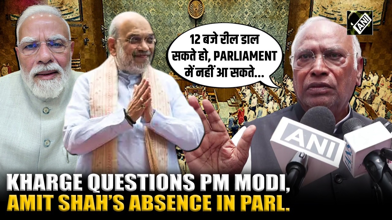 Congress' Kharge questions PM Modi, Amit Shah's absence from Parliament over paper leak debate