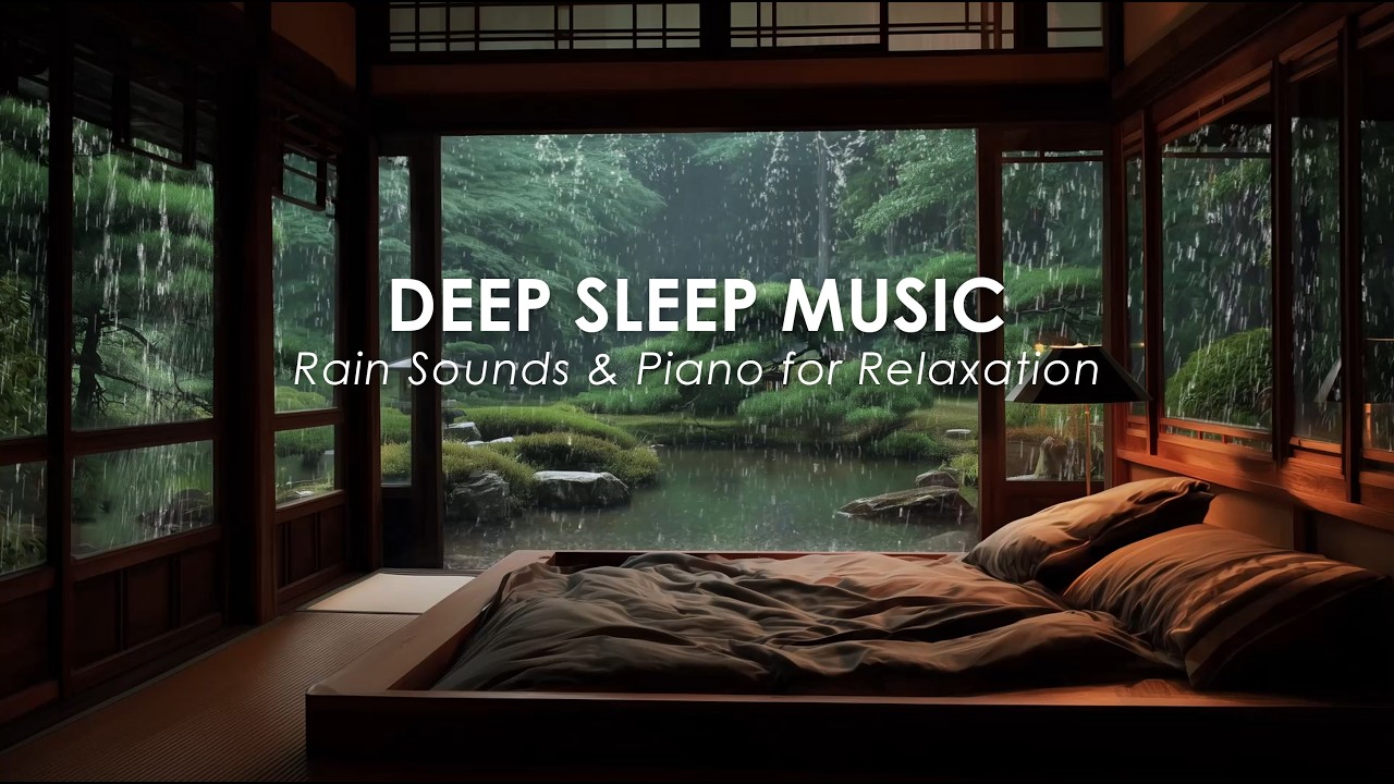 Focus Music with Rain Sounds and Relaxing Piano for Deep Relaxation