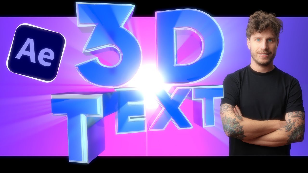 3D TEXT in After Effects 2023