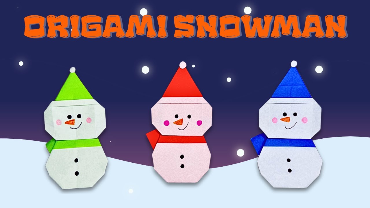 Origami Snowman | Christmas Crafts