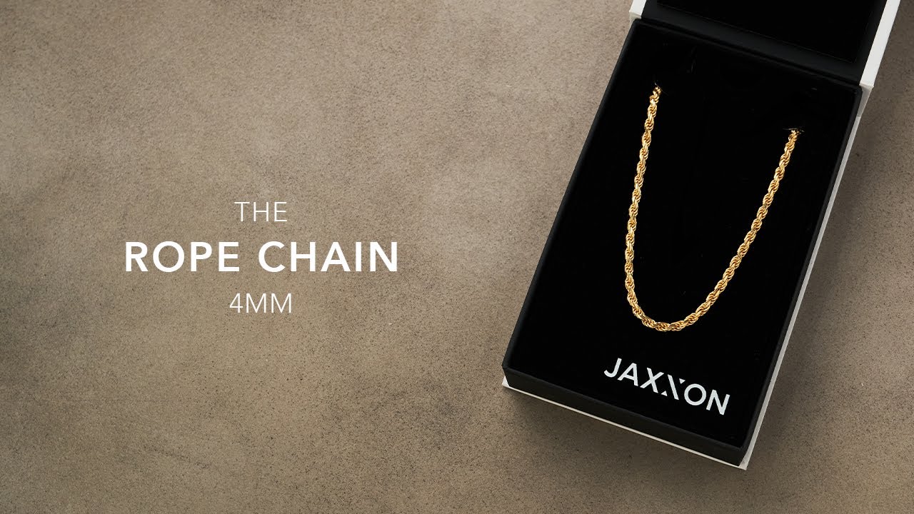 Men's Gold Rope Chain - 4mm | Men's Jewelry Unboxing | JAXXON
