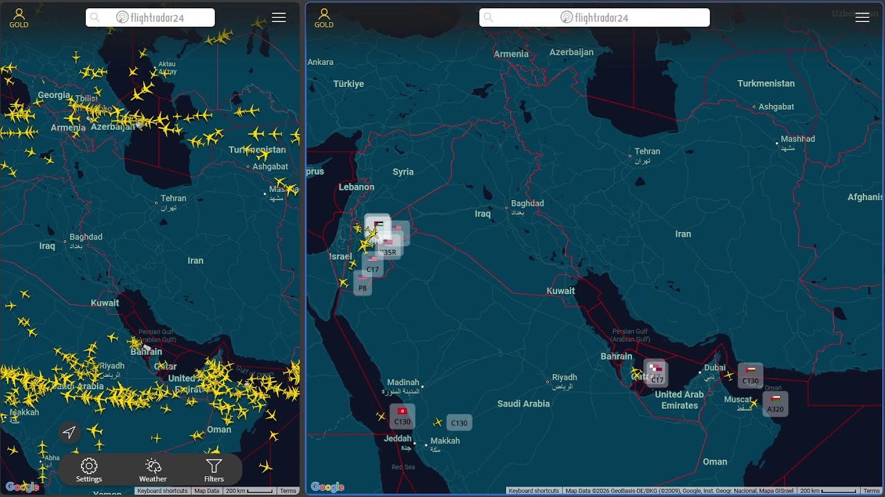 Iran Real-Time Flight Radar