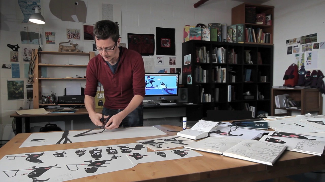 Chris Haughton illustrates a character from Shh! We have a plan