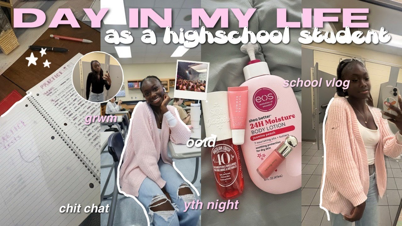 ДЕНЬ ИЗ МОЕЙ ЖИЗНИ в качестве старшеклассника 🎀 grwm, школьный видеоблог, молодежный вечер