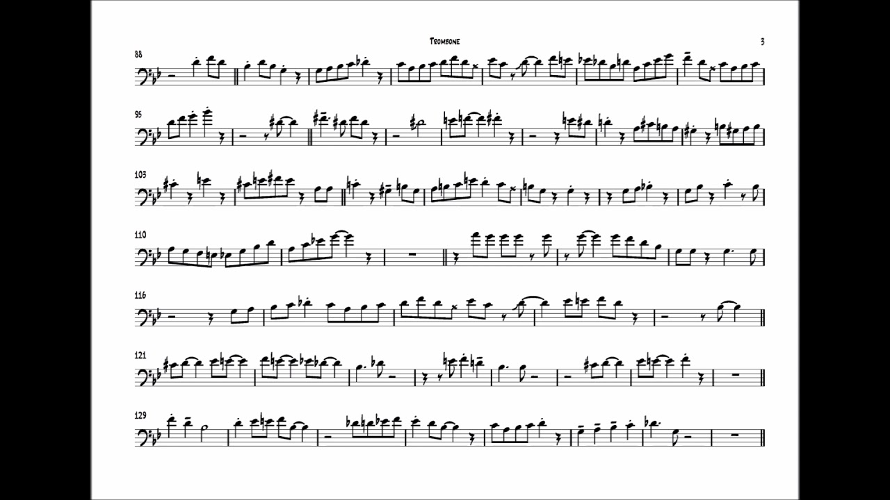 Curtis Fuller 'Cherokee' Trombone Solo Transcription
