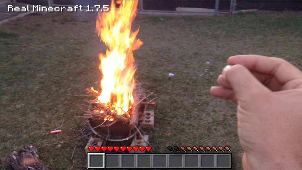 Real Life Minecraft - HOW TO MAKE A FIRE (Realistic Minecraft)