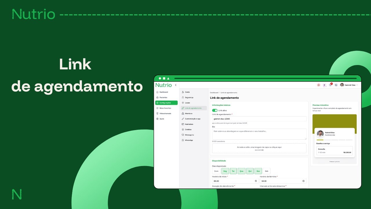 Link de agendamento