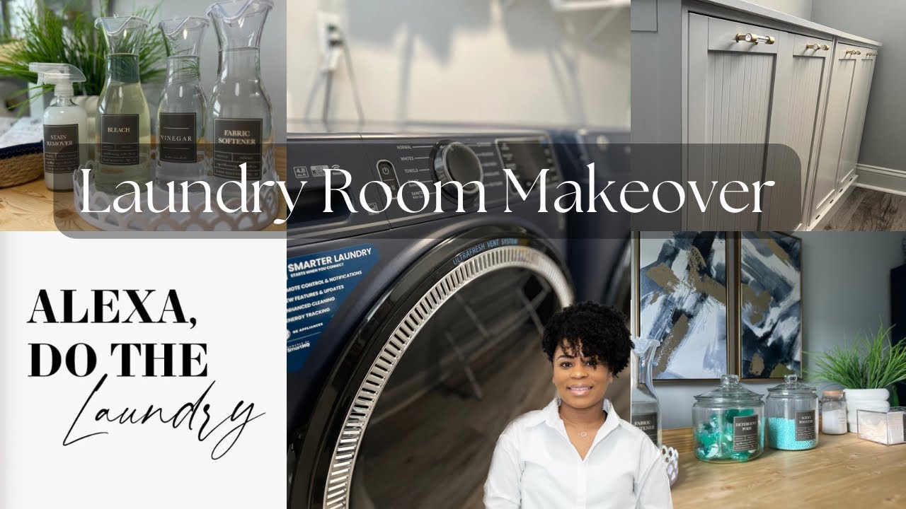 DIY LAUNDRY ROOM MAKEOVER|| DECORATING||  LAUNDRY ROOM ORGANIZATION