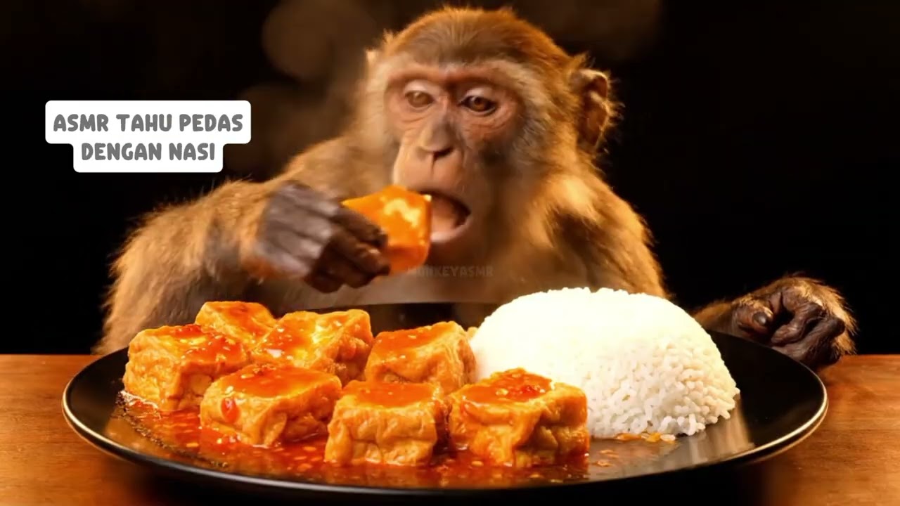 Monkeyasmr 🍛🍱🍲🍜|| #asmrvideo #monkey #eating #asmr #asmrsounds 