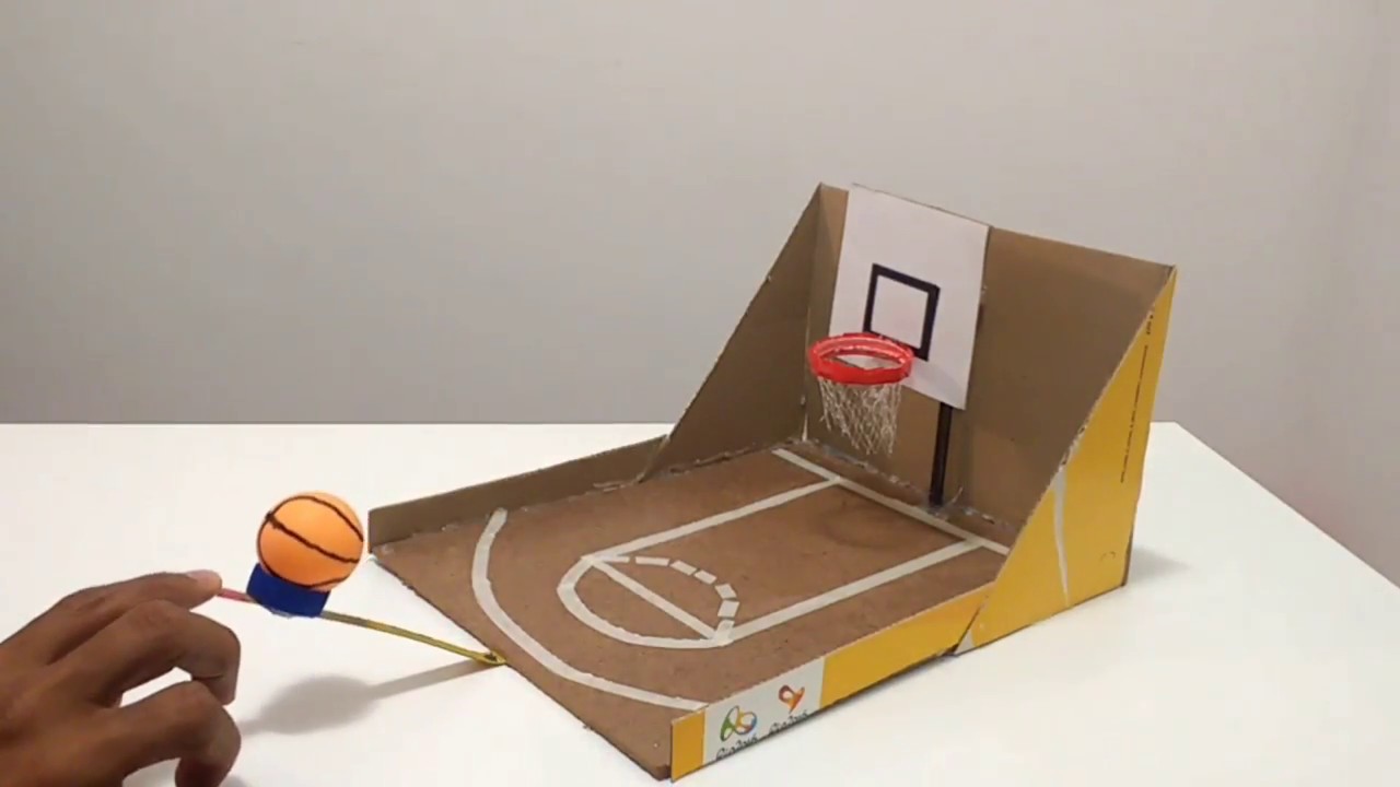 DIY: COMO FAZER UM FANTASTICO JOGO DE BASKETBALL  COM CAIXA DE PAPELÃO FÁCIL -TV PRUZOTO
