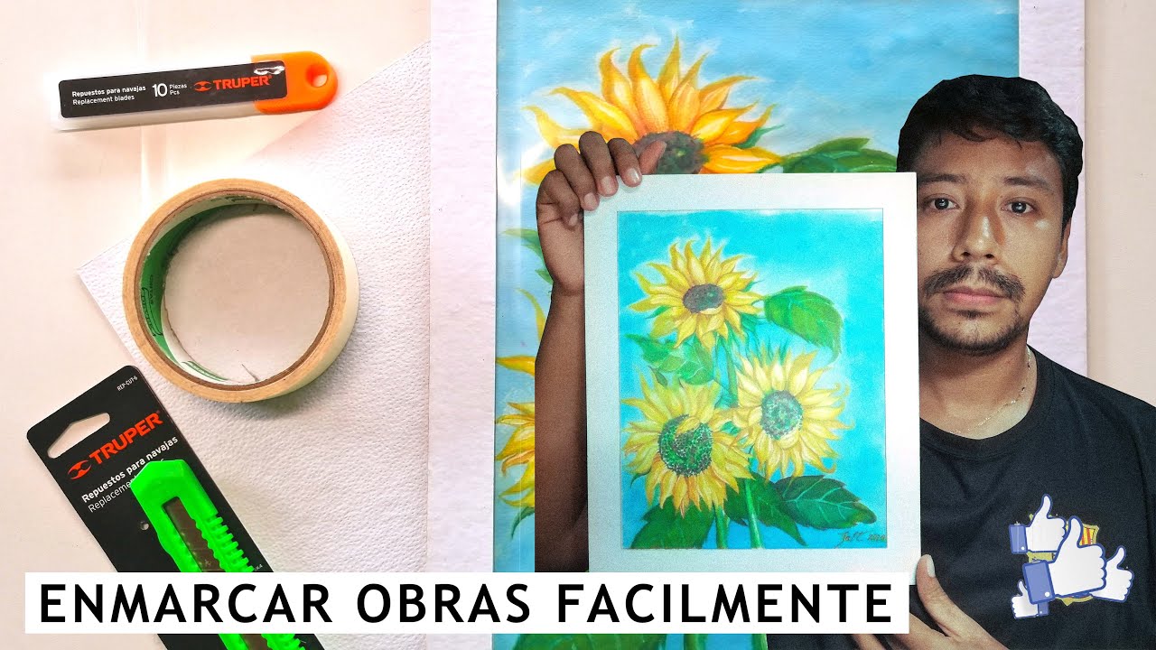 Como enmarcar nuestros dibujos facil, rapido y economico