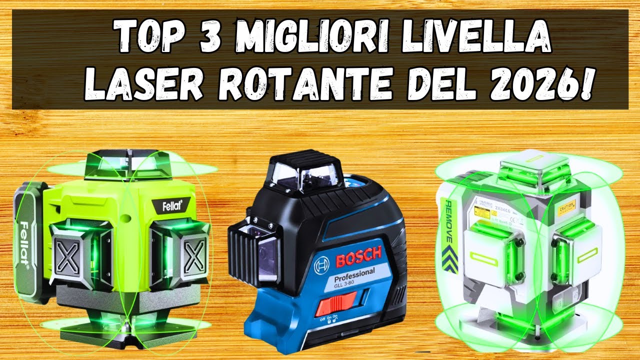🟣 TOP 3 MIGLIORI LIVELLA LASER ROTANTE DEL 2026!!! (MIGLIORI PREZZI)